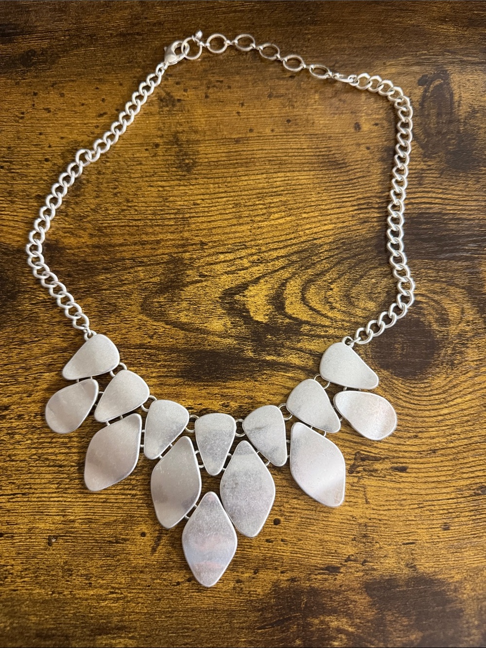 Silver Statement Bib Necklace - Women Jewelry